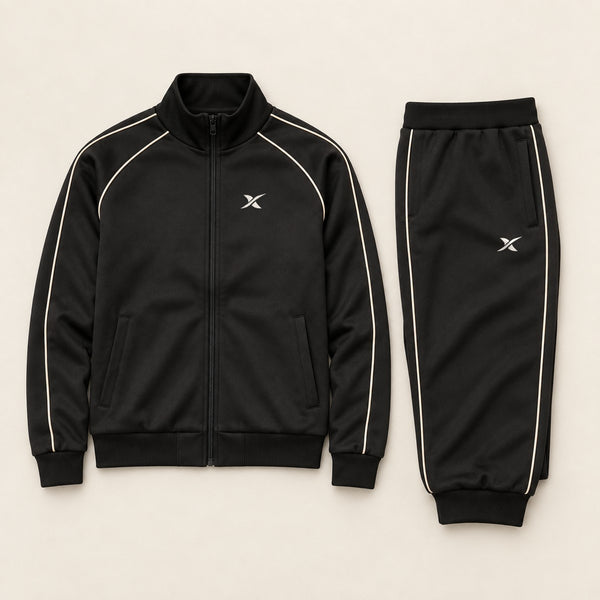 Arc Piping V2 Original: jacket and trousers, laid flat.