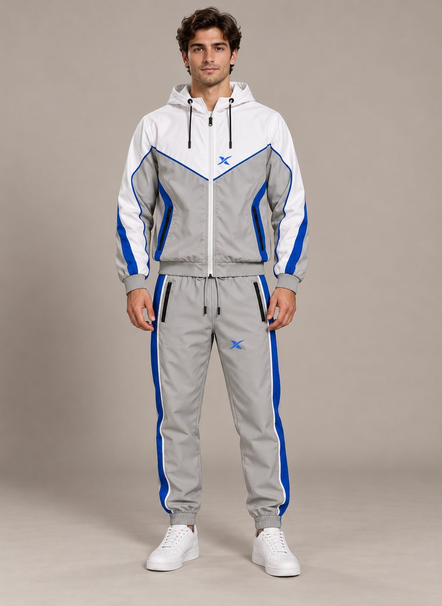 Chevron Shell Capuche — Bleu Marlin / M