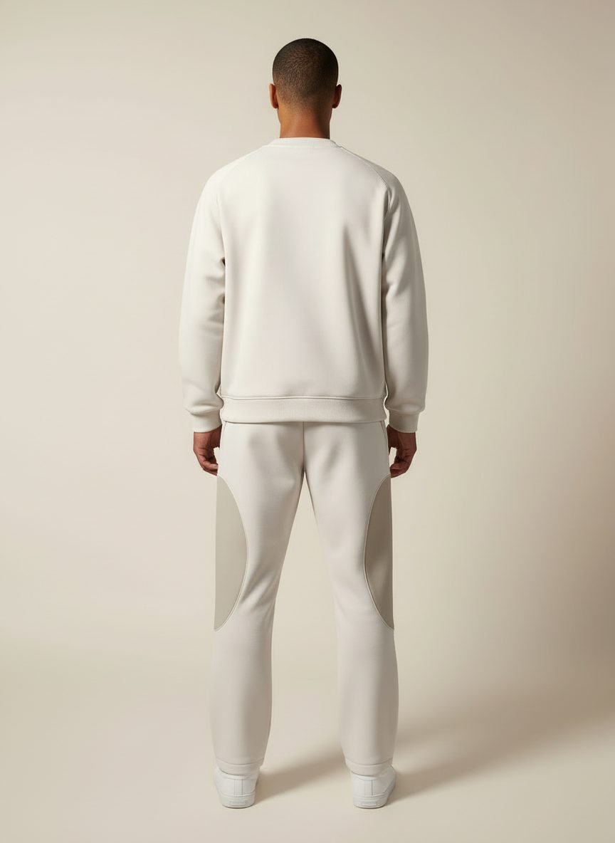 The same set seen from behind: plain back, no panel or back pocket.